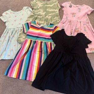 5 Girls Dresses 5T, Cat and Jack, Old Navy, Disney, Wonder Nation & Zara